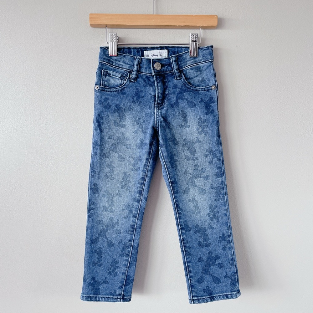 Gap x Disney Mickey Mouse jeans denim 3T unisex pants toddler girl boy slim jean